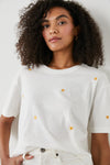 THE BOXY CREW TEE - EMBROIDERED SUNS