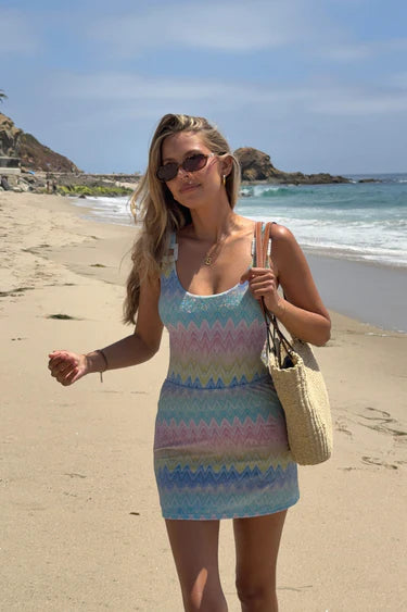 EZRA SKIRT - SUNSET CHEVRON