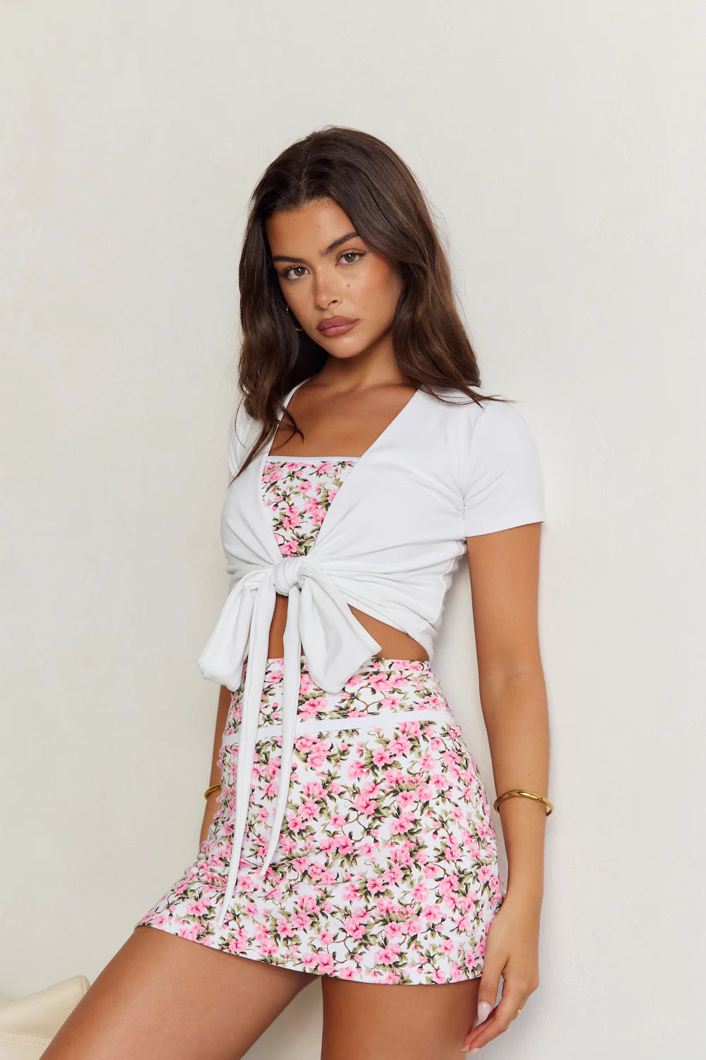 LUXE BALANCE TENNIS SKIRT - FLEUR
