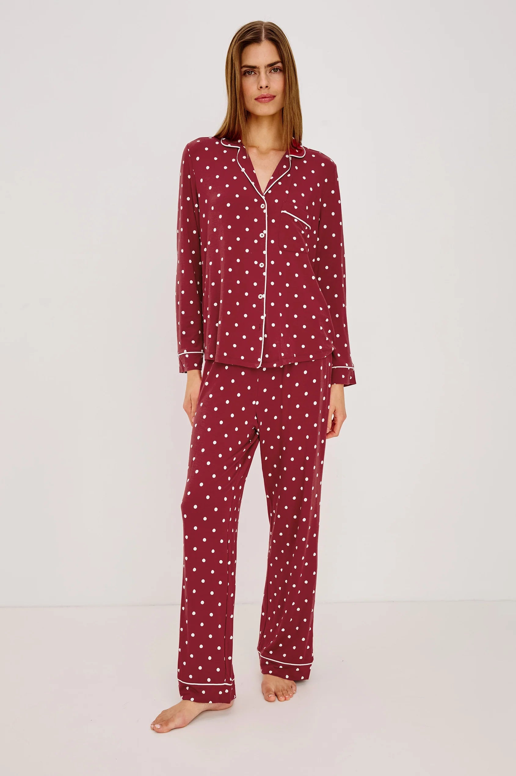 VARRA PAJAMA SET - CARDINAL POLKA
