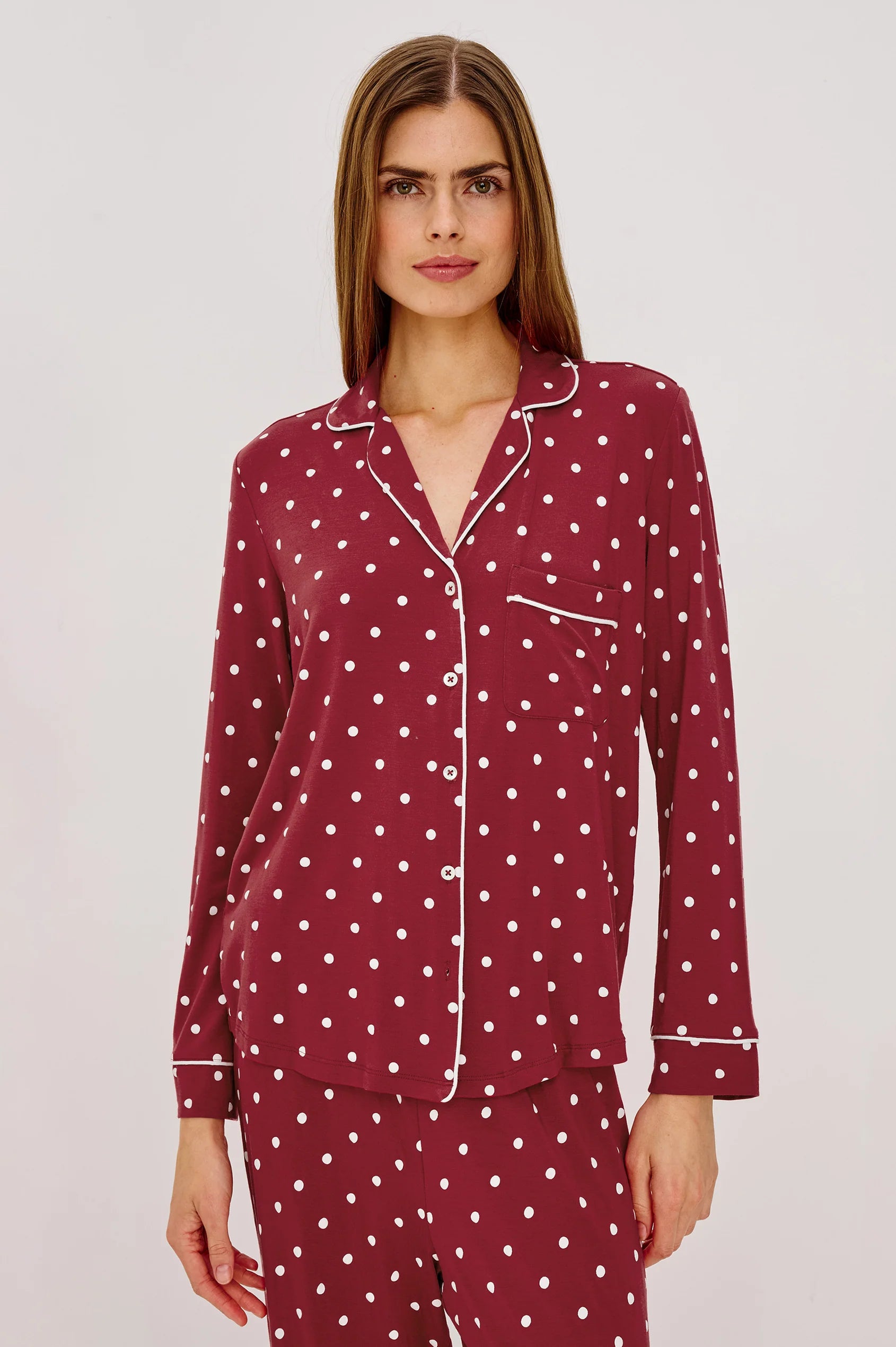 VARRA PAJAMA SET - CARDINAL POLKA