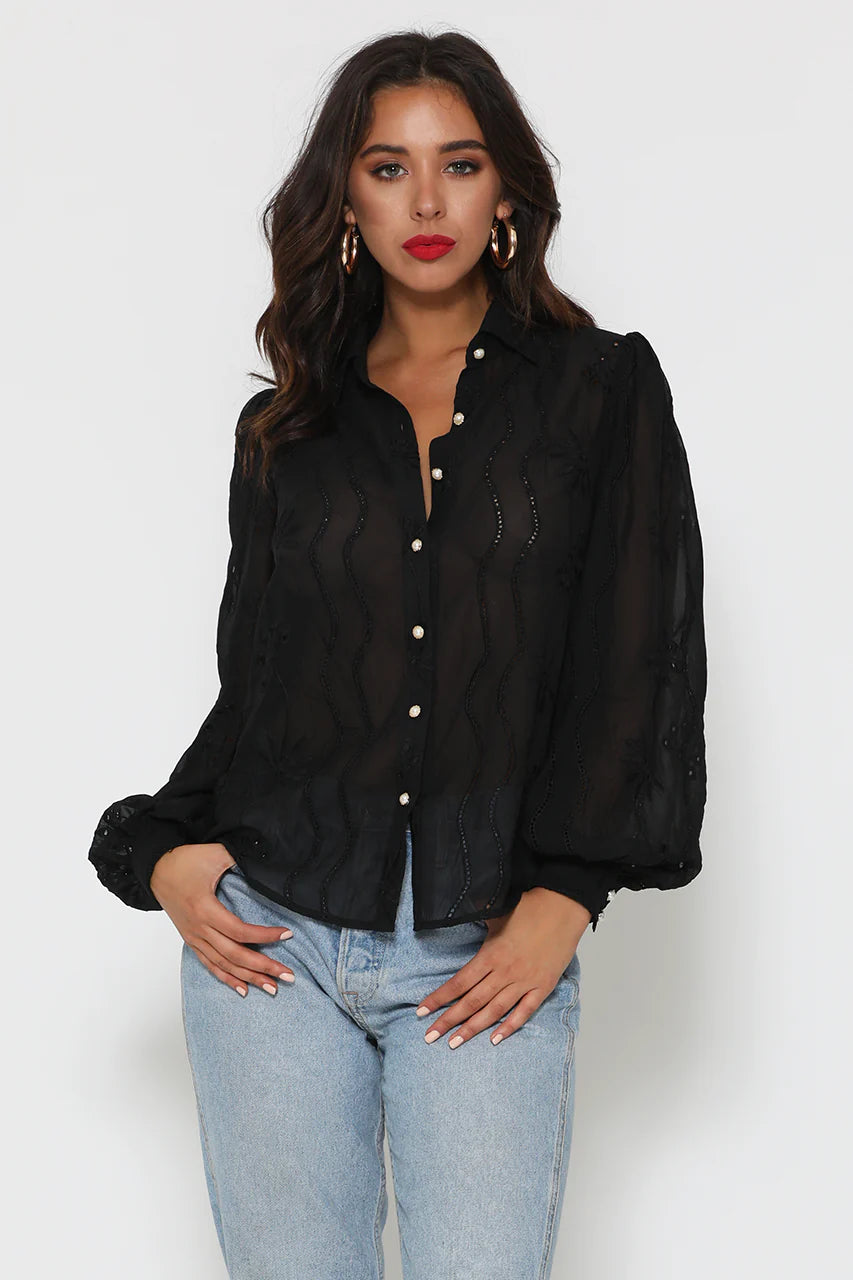 ELISE BLOUSE - BLACK