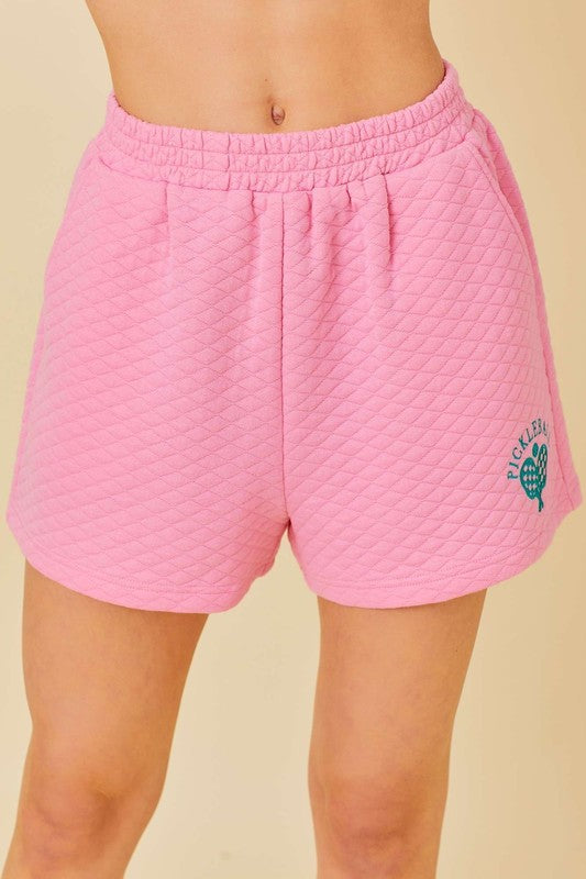 PICKLE BALL QUILTED SHORT