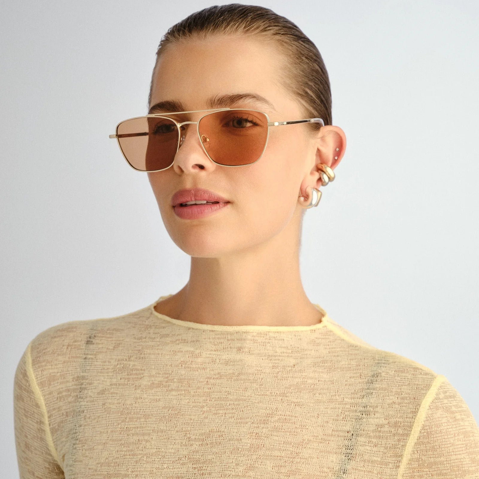 DIAMETRIC II SUNGLASSES - GOLD CHOCOLATE