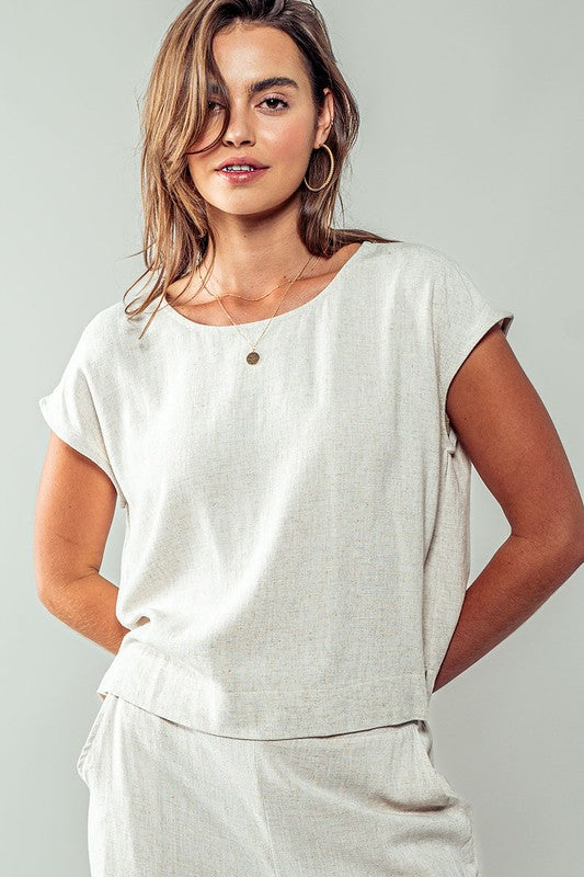 ANNIE LINEN TOP