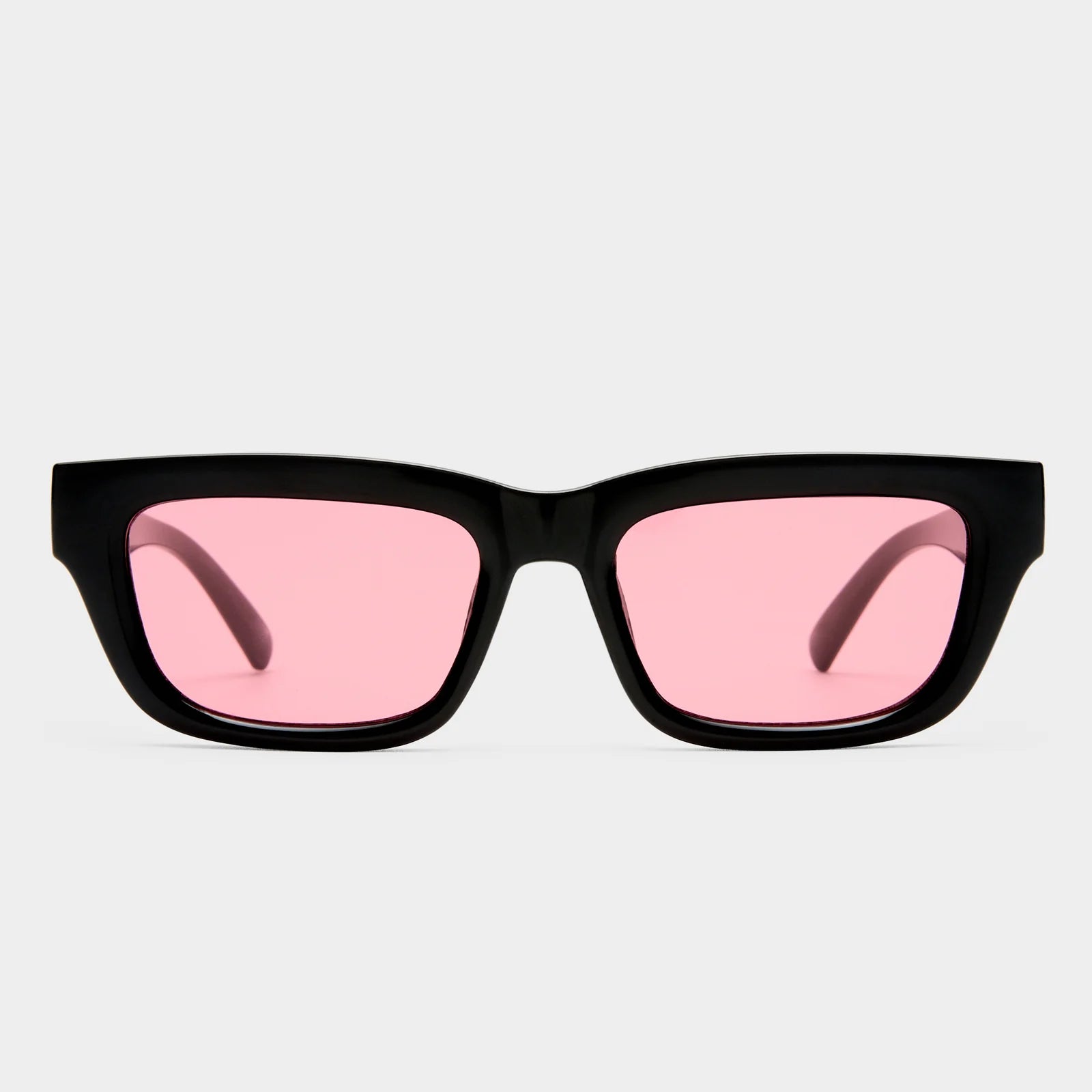 LE CASTLE SUNGLASSES - BLACK CRIMSON TINT
