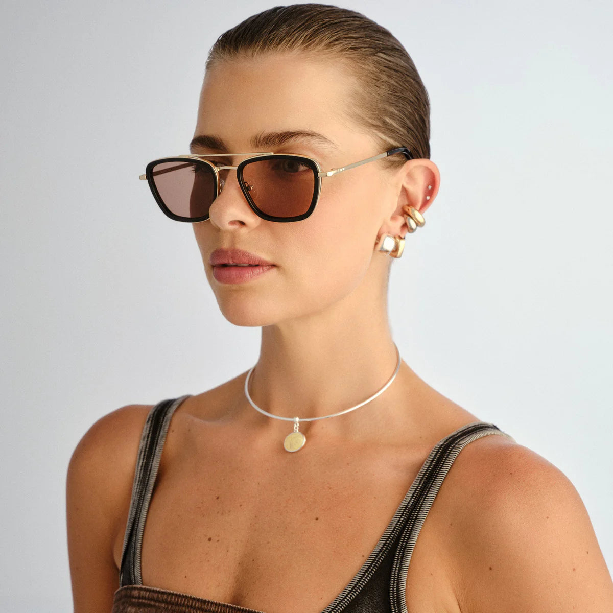 DIAMETRIC SUNGLASSES - GOLD BLACK
