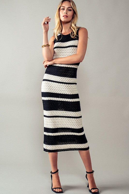 BE MINE CROCHET MIDI DRESS