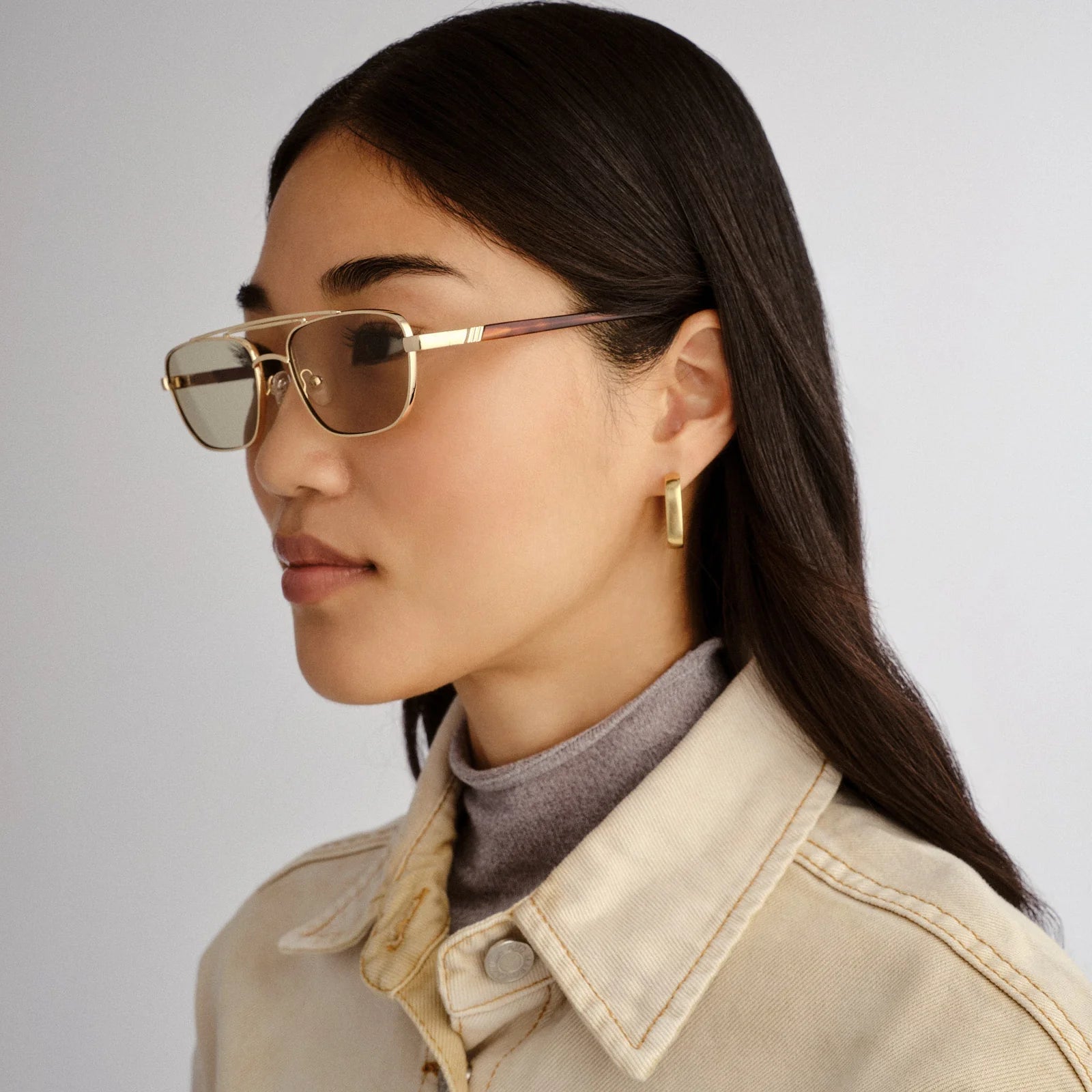 LE MIMI SUNGLASSES - GOLD MOSS MONO
