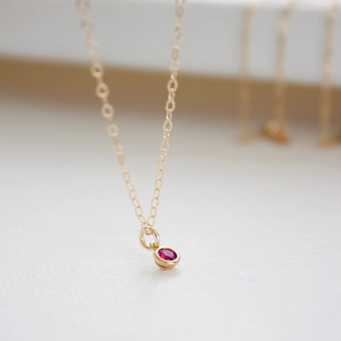 MINI BIRTHSTONE NECKLACE