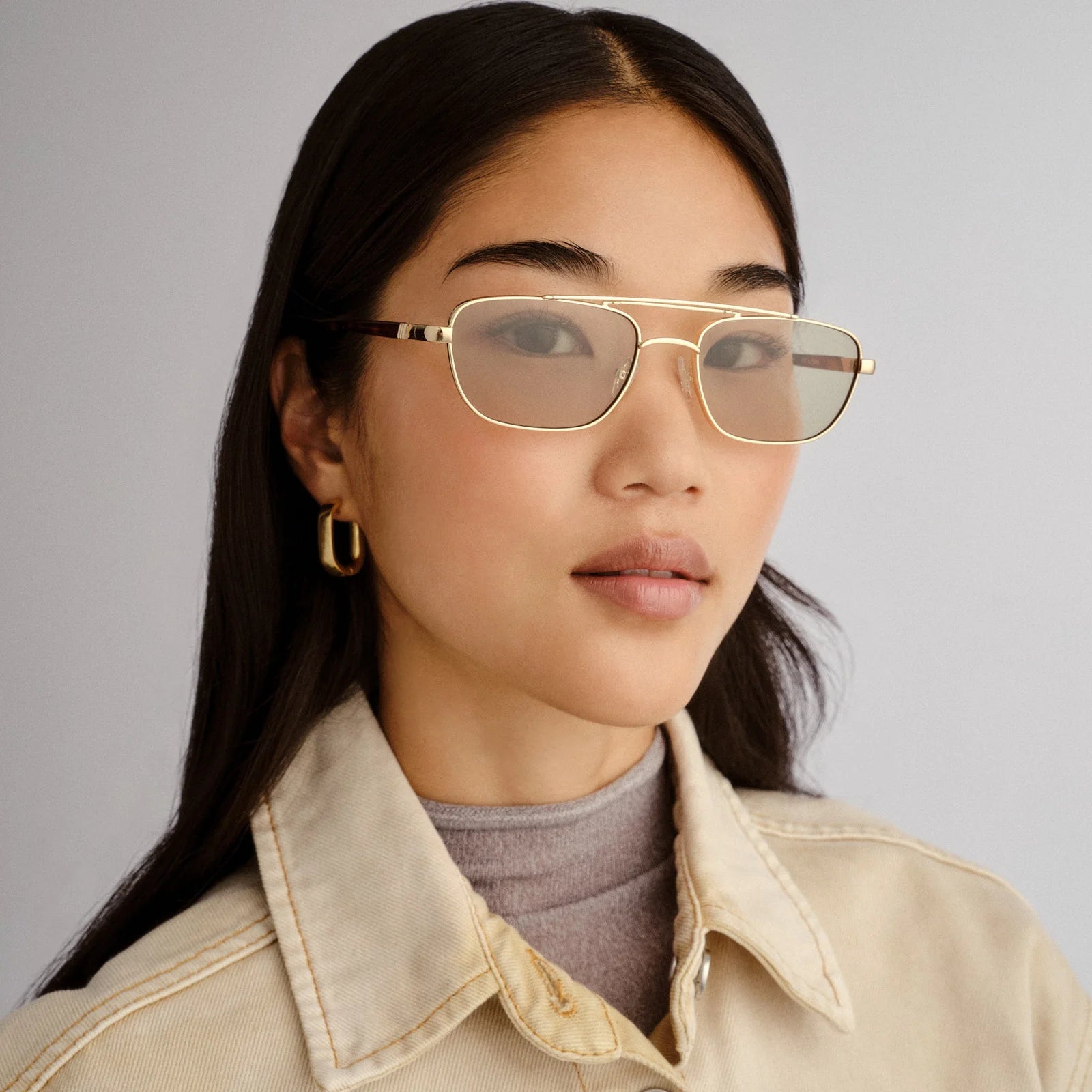 LE MIMI SUNGLASSES - GOLD MOSS MONO