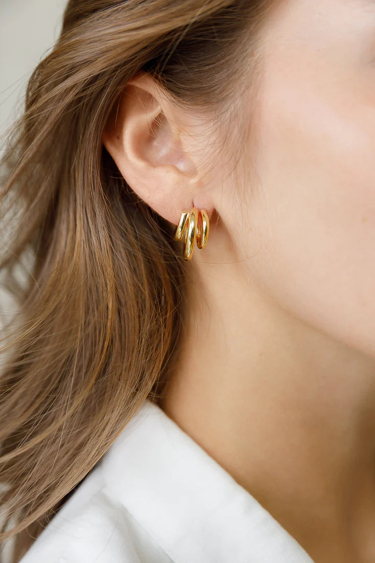 THREE TIER BOLD EARRINGS