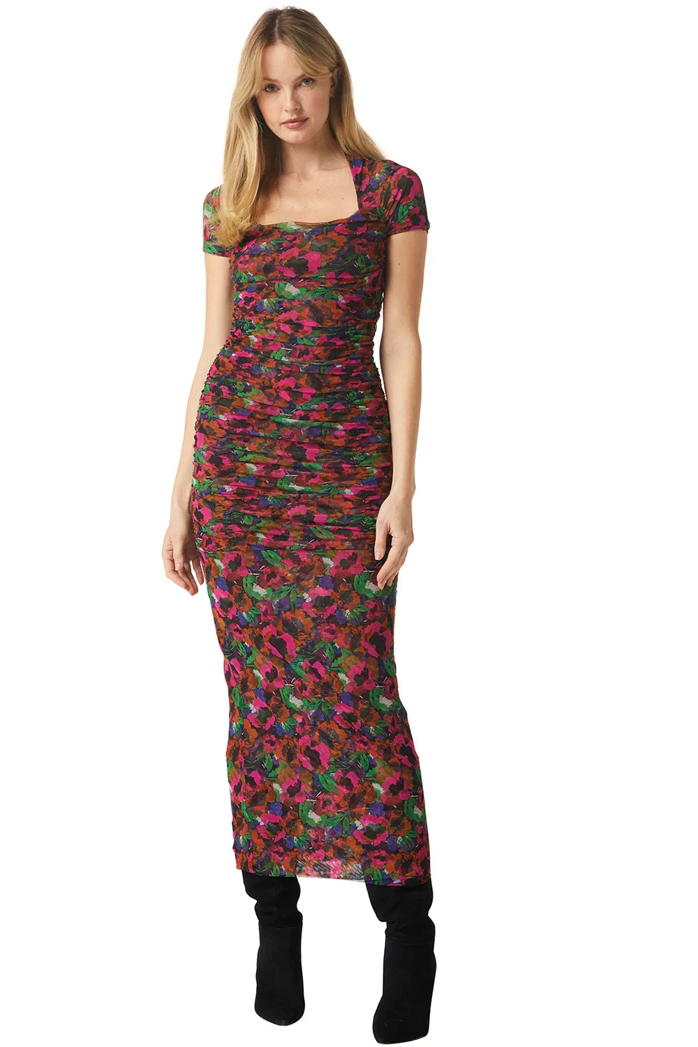 MARILYN DRESS - JEWEL TONE FLORA