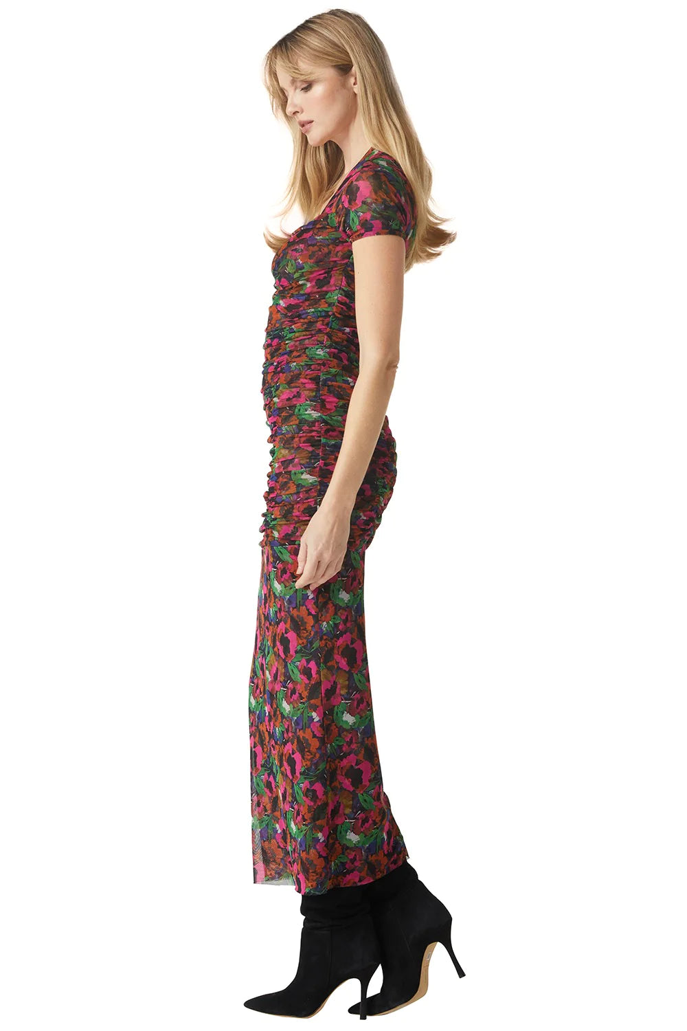 MARILYN DRESS - JEWEL TONE FLORA