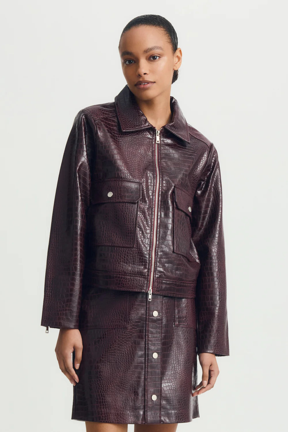 SLOANE JACKET - BURGUNDY