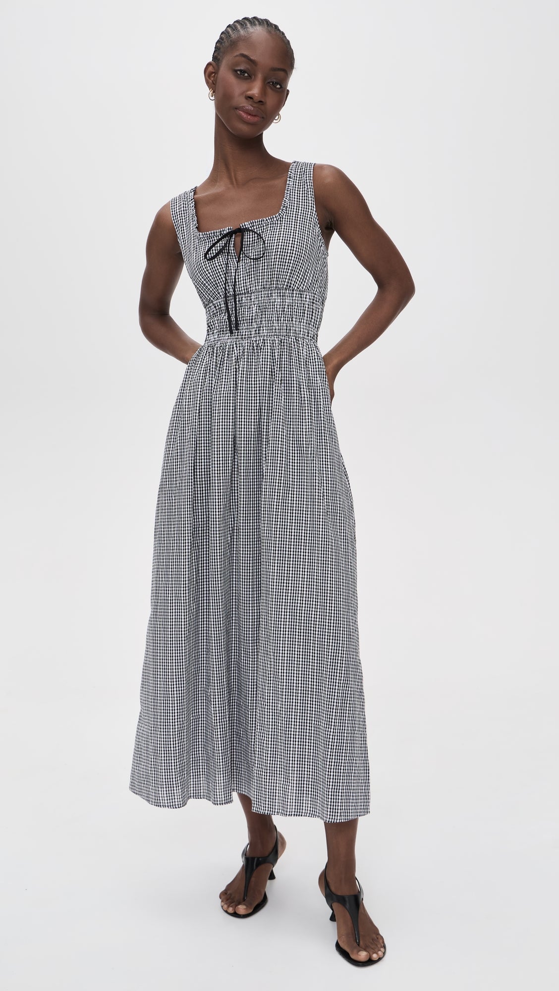 KENTON DRESS - BLACK GINGHAM