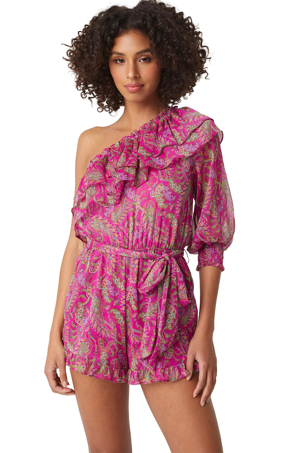 VALA ROMPER - FUSCHIA PAISLEY