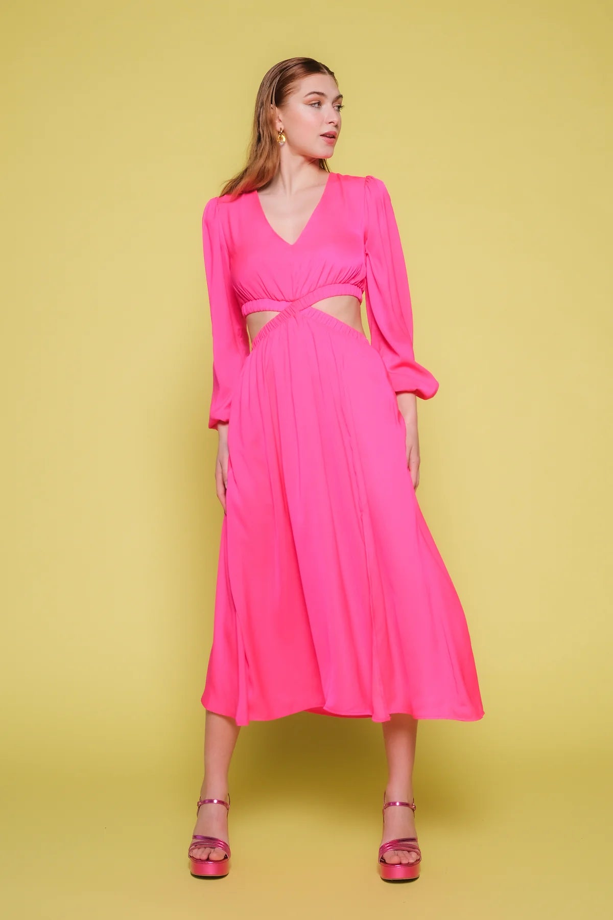 CERYS DRESS - PINK GLO