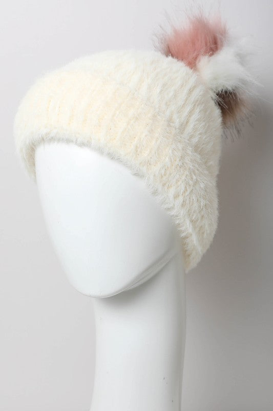 MOHAIR BEANIE - IVORY