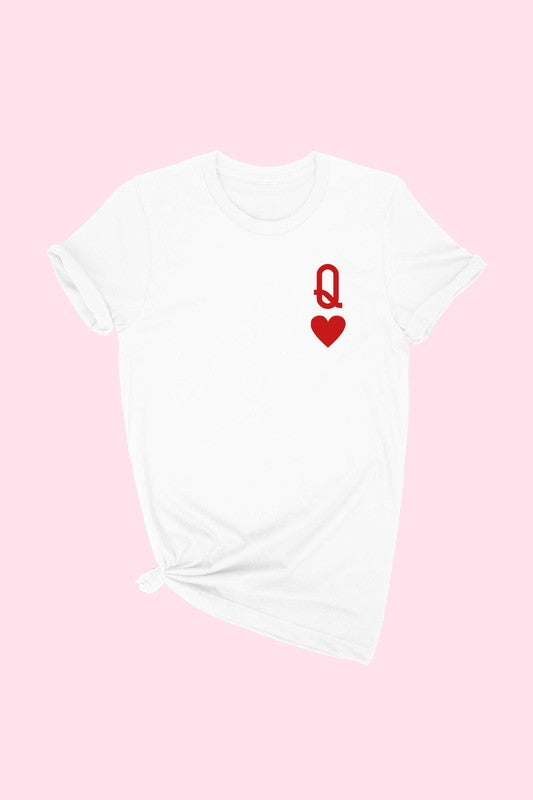 QUEEN OF HEARTS TEE - WHITE