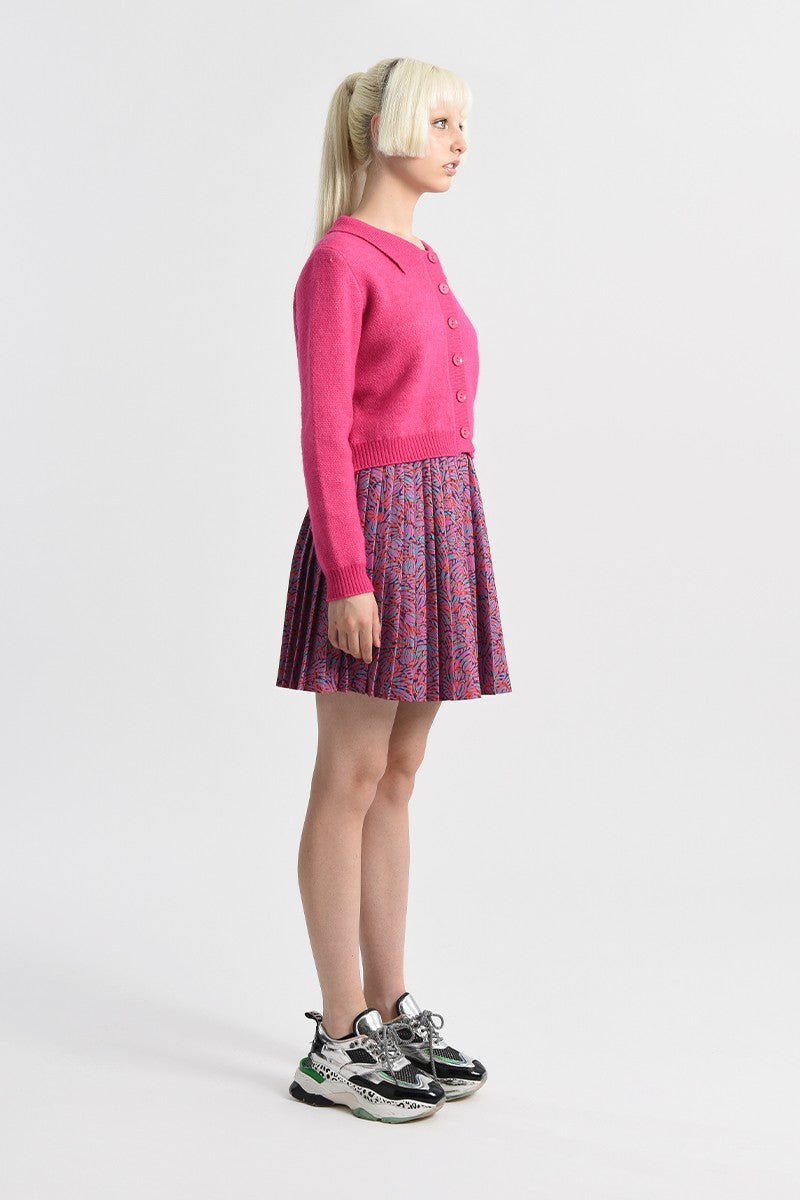 CROPPED CARDIGAN - FUCHSIA