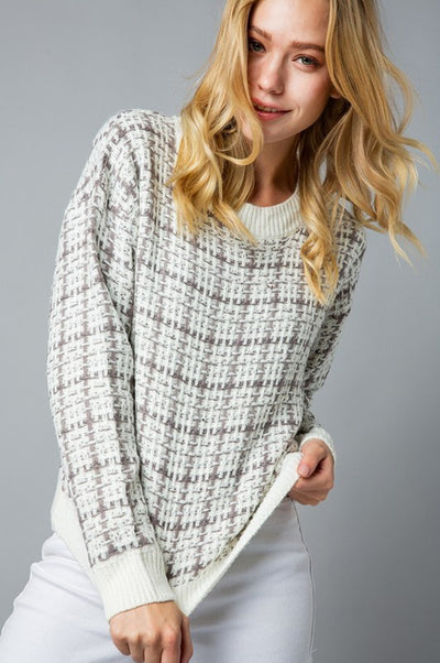 TWEED PULLOVER SWEATER