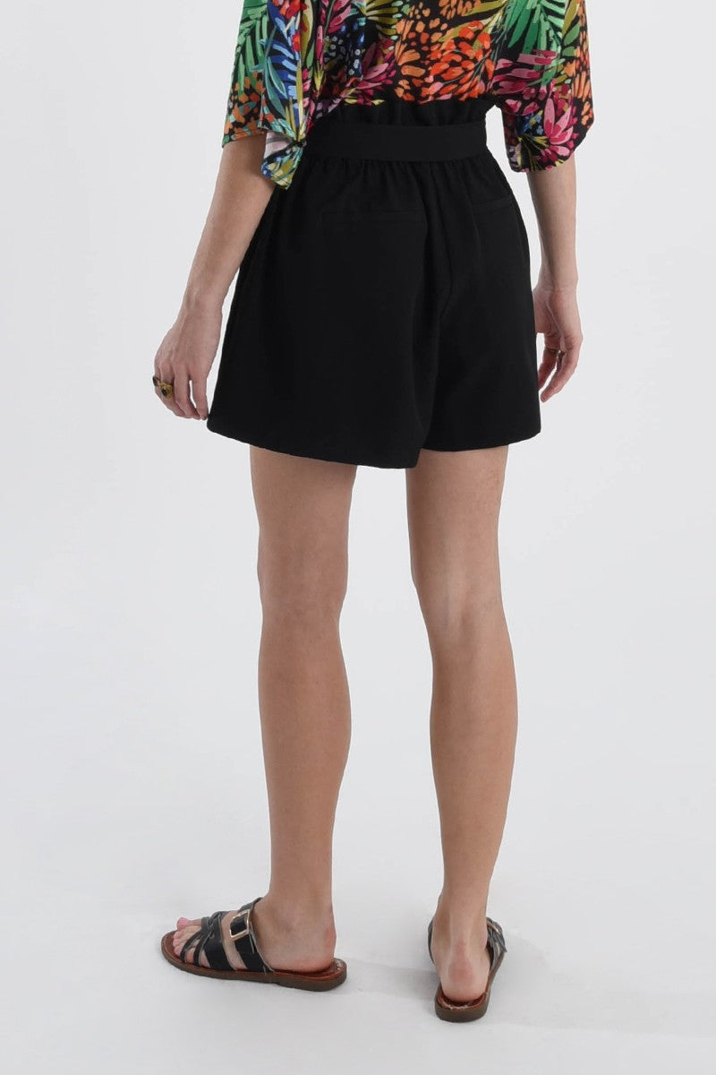 PAPERBAG WAIST SHORT - BLACK (ONLINE ONLY)