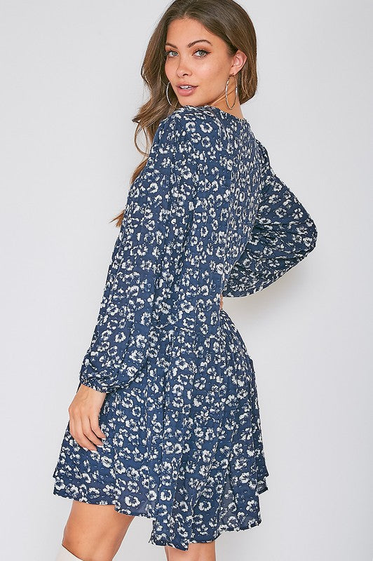 VICKIE DRESS - NAVY