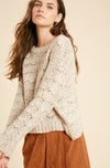 TAUPE CROCHET SWEATER