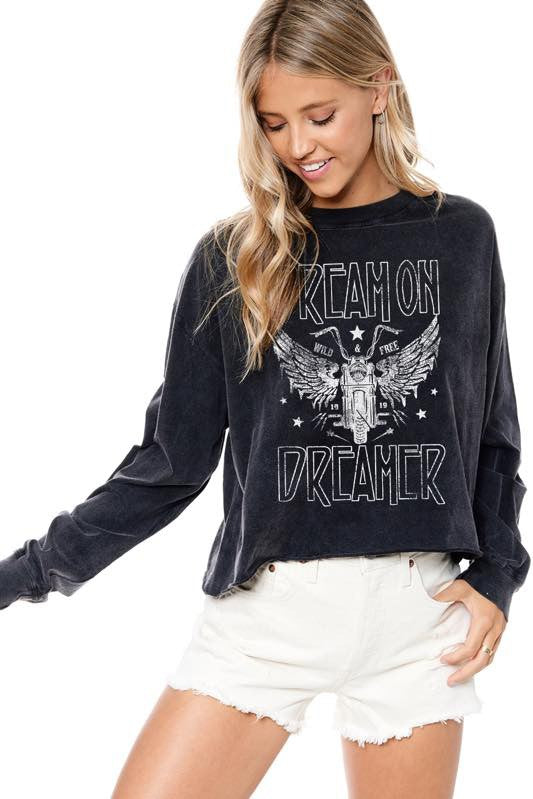 DREAM ON DREAMER SWEATER - BLACK