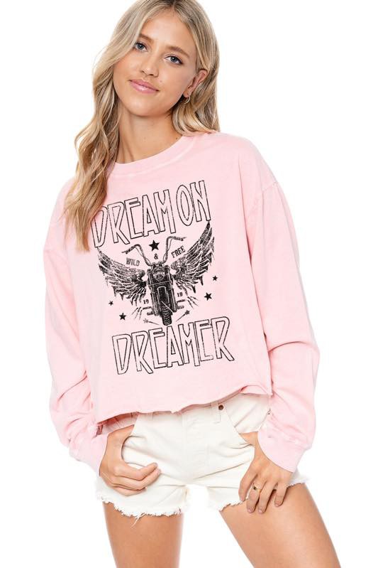 DREAM ON DREAMER SWEATER - PEACH