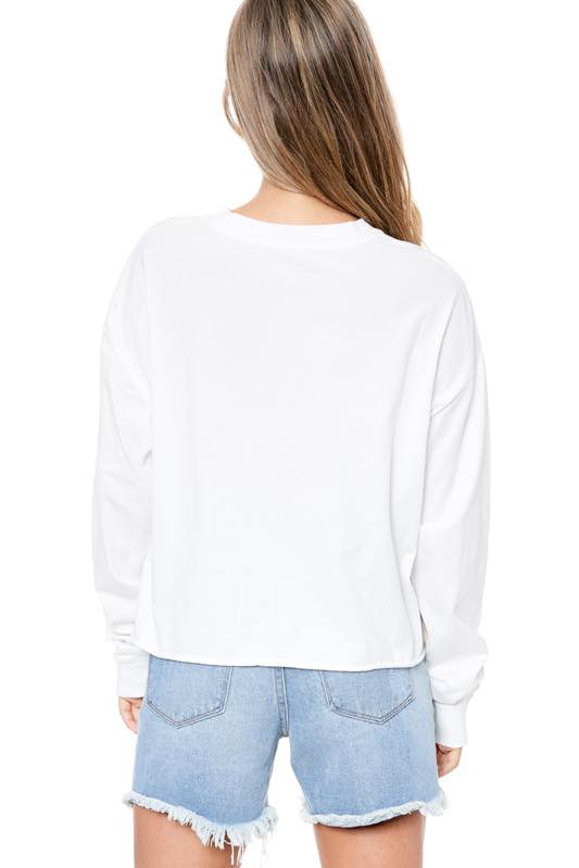 DREAM ON DREAMER SWEATER - WHITE