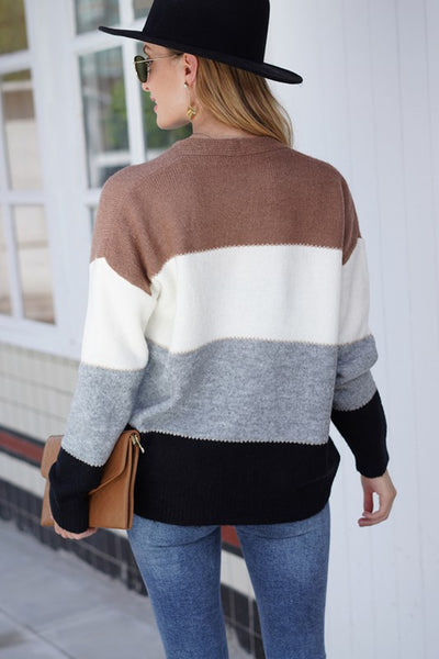 COLOUR BLOCK CARDIGAN