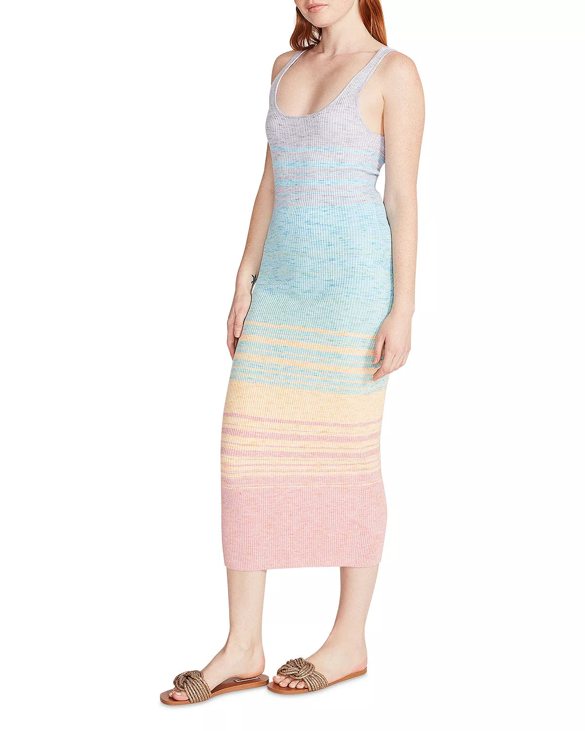 KENYA RIBBED DRESS - COLOURBLOCK