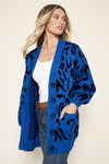 CHARMED BLUE LEOPARD CARDIGAN