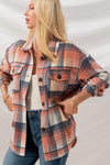 CHECKERED OVERSIZED BUTTON DOWN JACKET