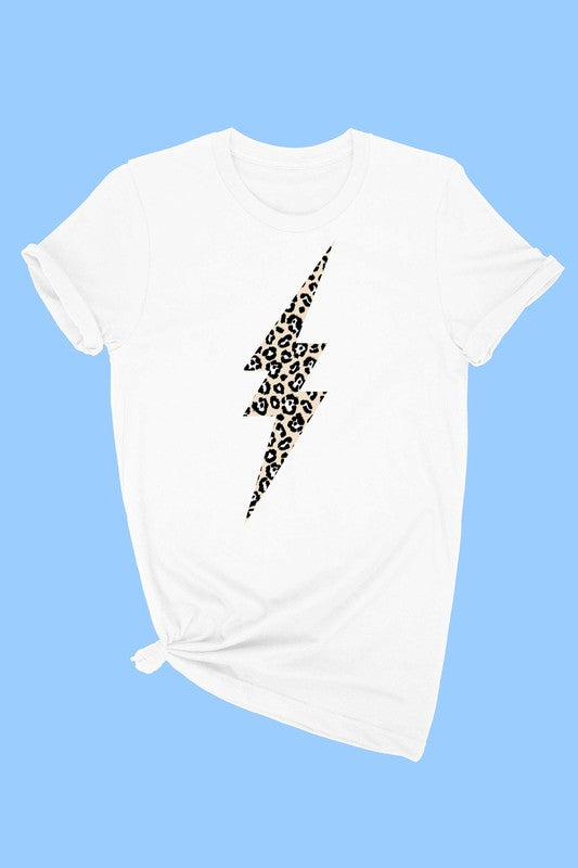 LEOPARD LIGHTNING TEE - WHITE