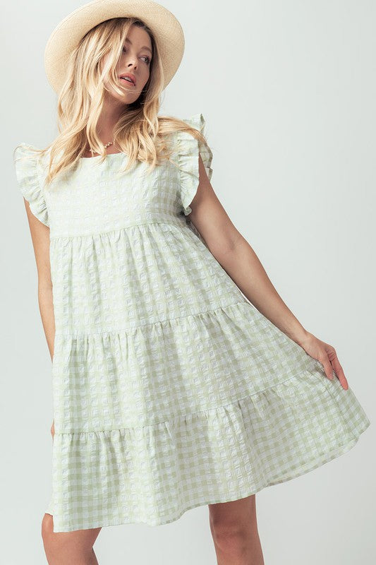 DENISE DRESS - SAGE - White Cherry Boutique