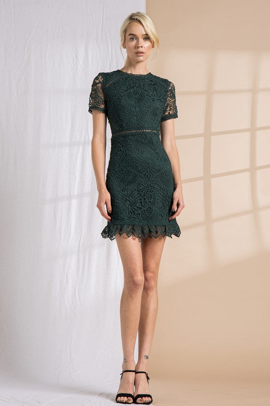 MODESTO DRESS - HUNTER GREEN