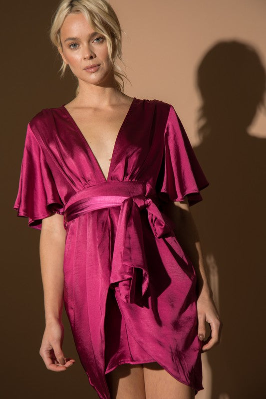 HARLOW DRESS MAGENTA – White Cherry Boutique - Main Image