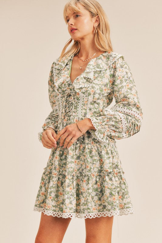 PINA FLORAL LACE DRESS