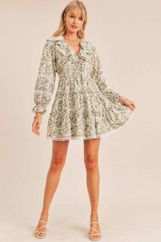 PINA FLORAL LACE DRESS