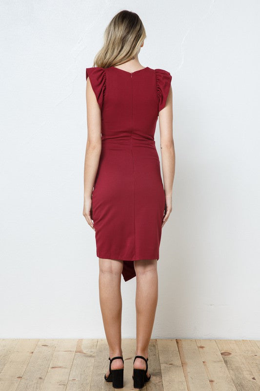 MAIA DRESS - BURGUNDY