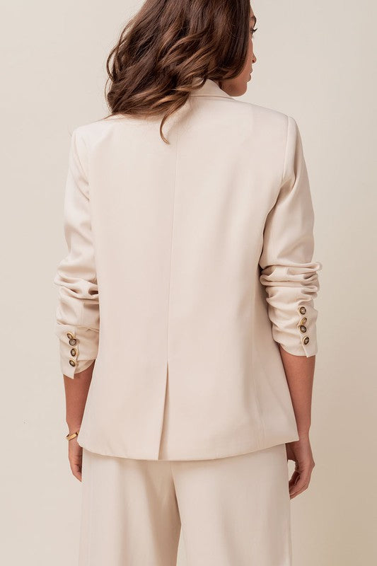 BROOKE BUTTON UP BLAZER - IVORY