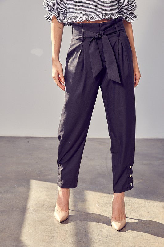 MODESTO PAPERBAG PANT - BLACK