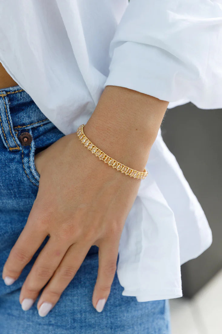 MARQUIS TENNIS BRACELET - YELLOW TOPAZ