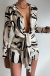 RUBY YORK DRESS - SAND/BLACK