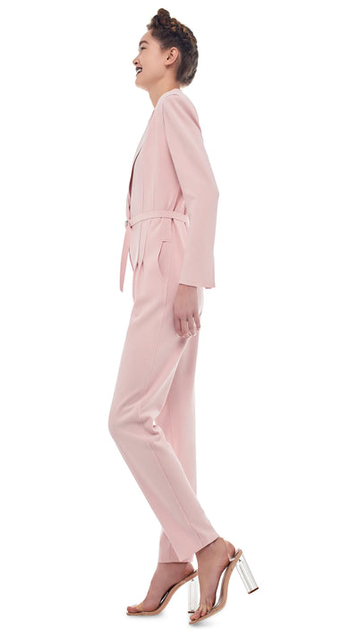 SINGLE BREASTED JUMPSUIT - BLUSH