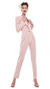 SINGLE BREASTED JUMPSUIT - BLUSH