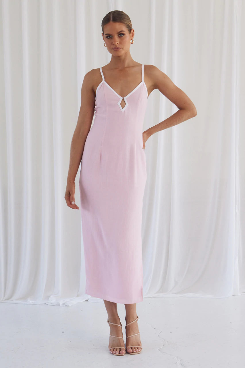 JESSIE MIDI DRESS - PINK